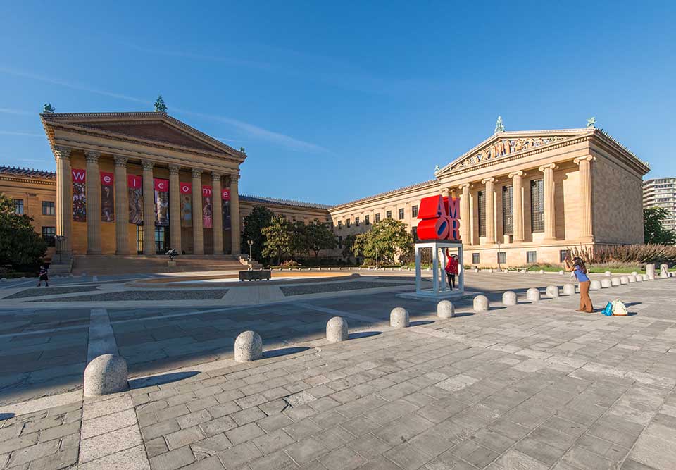 Philadelphia Museum of Art and open square in Art Museum, Philadelphia, PA