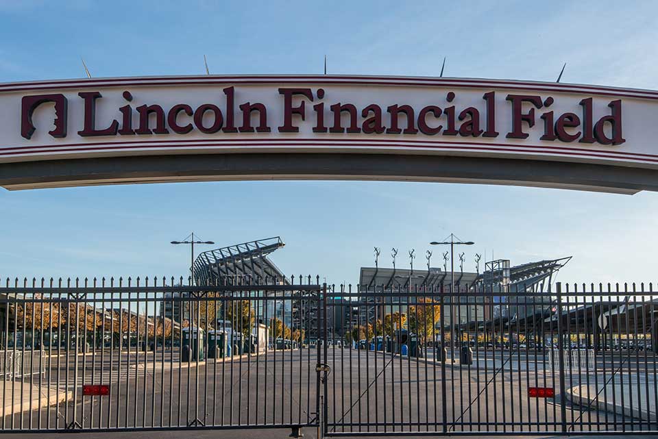 Lincoln Financial Field sign in South Philly, Philadelphia, PA