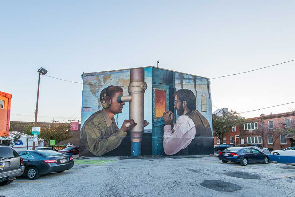 Building mural in East Passyunk, Philadelphia, PA