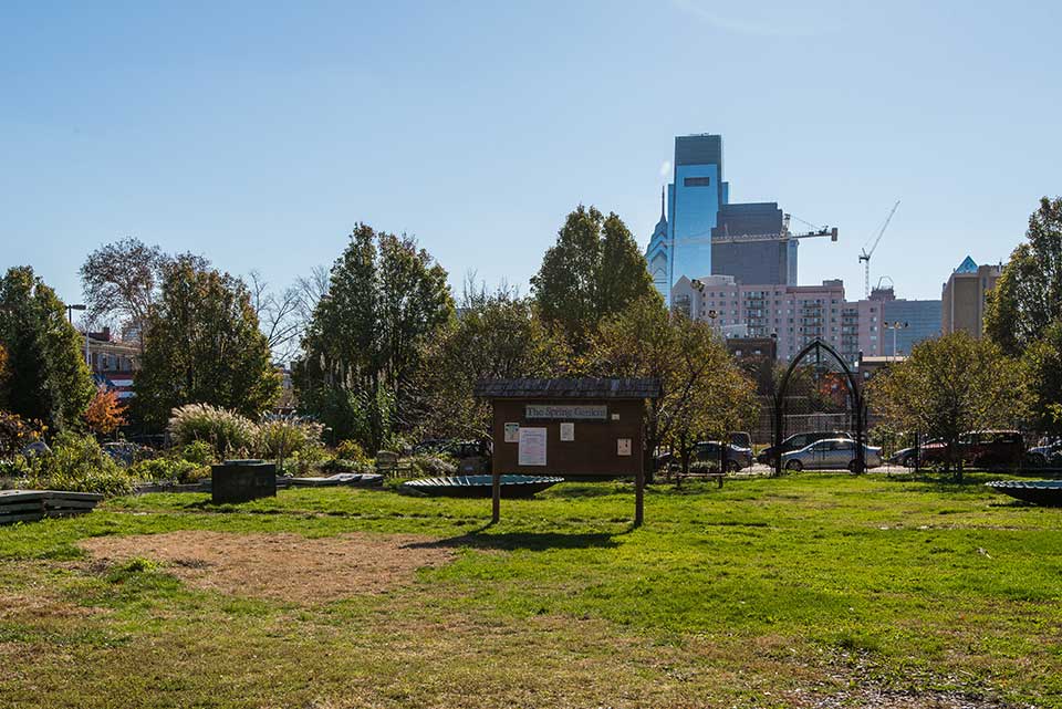 City park in Spring Garden, Philadelphia, PA