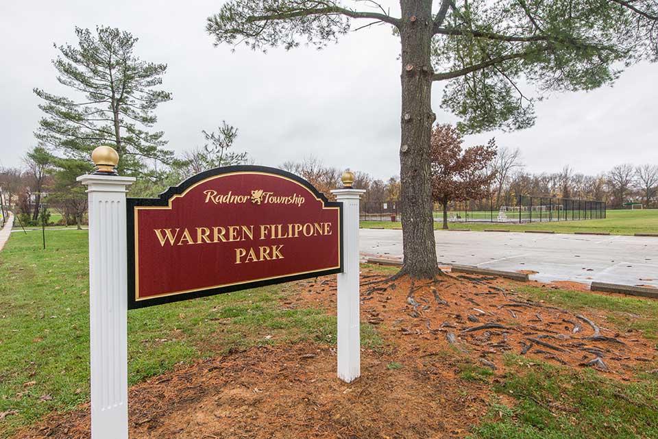 Warren Filipone Park in Wayne, PA
