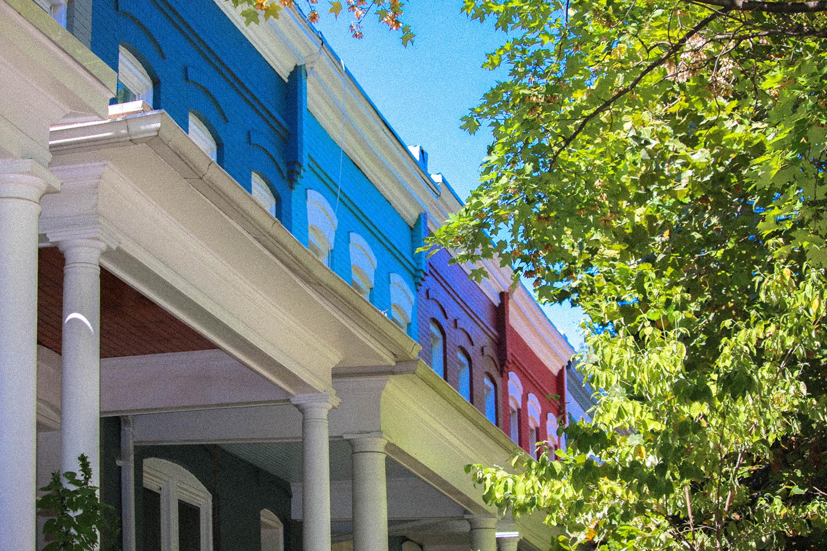 Colorful houses in Adams Morgan, Washington, DC