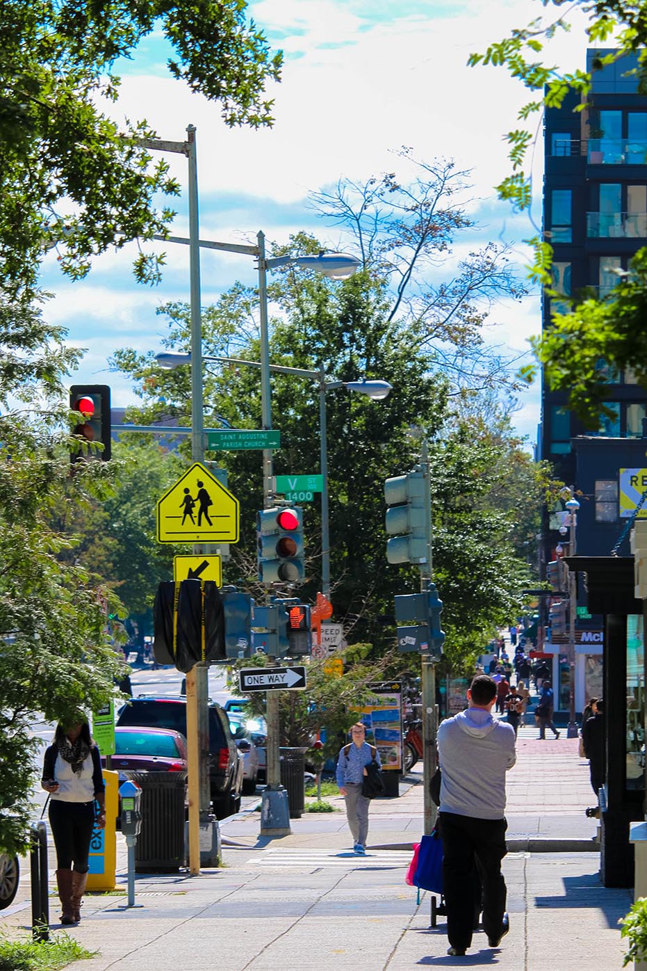 Pedestrians in Columbia Heights, Washington, DC