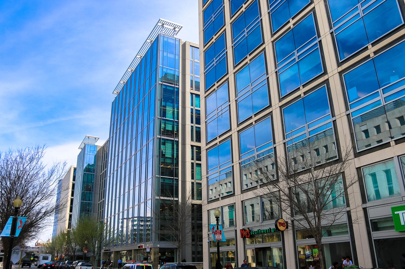 Glass buildings in NoMa, Washington, D.C.